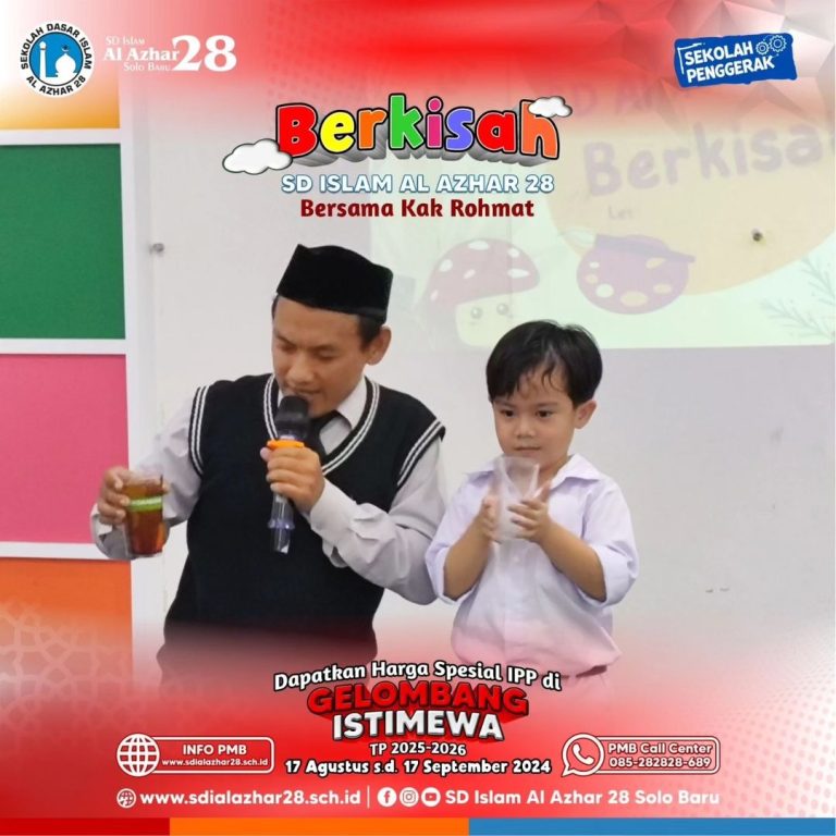 Kegiatan berkisah bersama Kak Rohmat SD Islam Al Azhar 28 Solo Baru