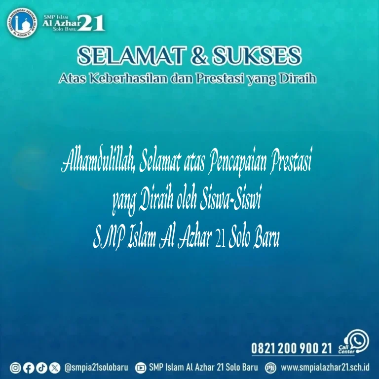 Prestasi Murid SMP Islam Al Azhar 21 Oktober 2024