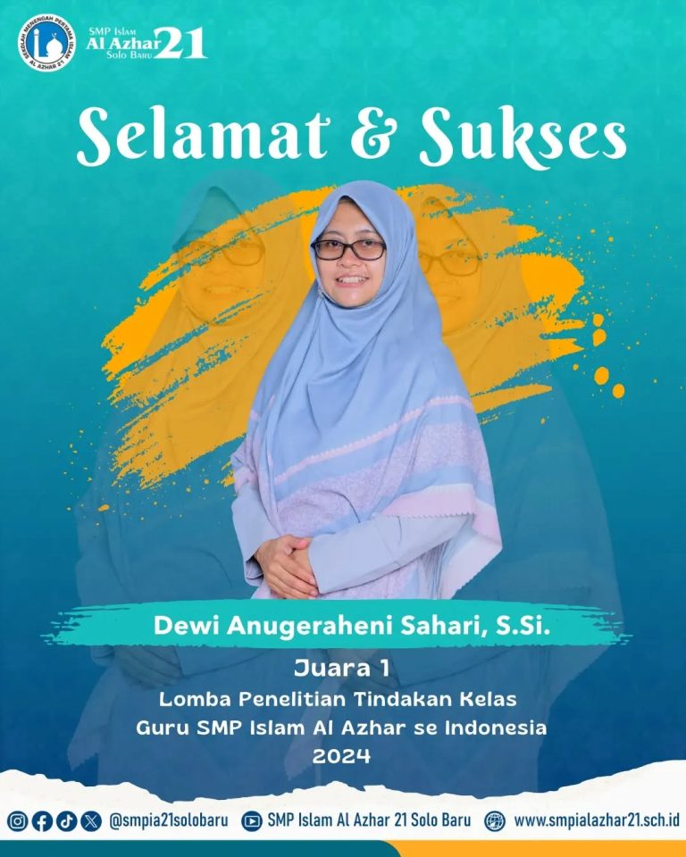 Barakallah! Prestasi Membanggakan Guru SMP Islam Al Azhar 21 Solo Baru