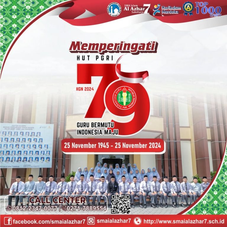 Upacara Terintegrasi Hari Guru Nasional ke-79 di Kampus Al Azhar Solo Baru
